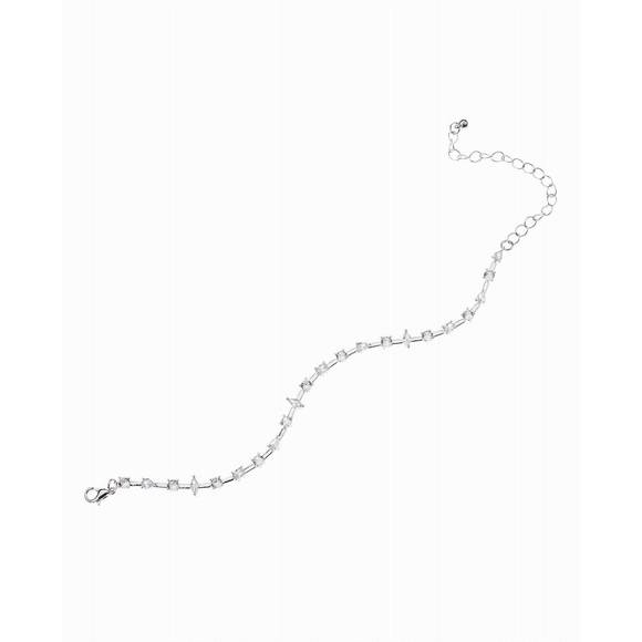 NEW NICOLE MILLER women's multi stone anklet in silver - Picture 2 of 2